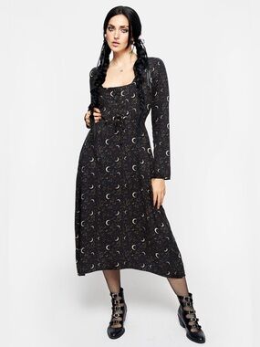 Disturbia sickle moon corset midi dress